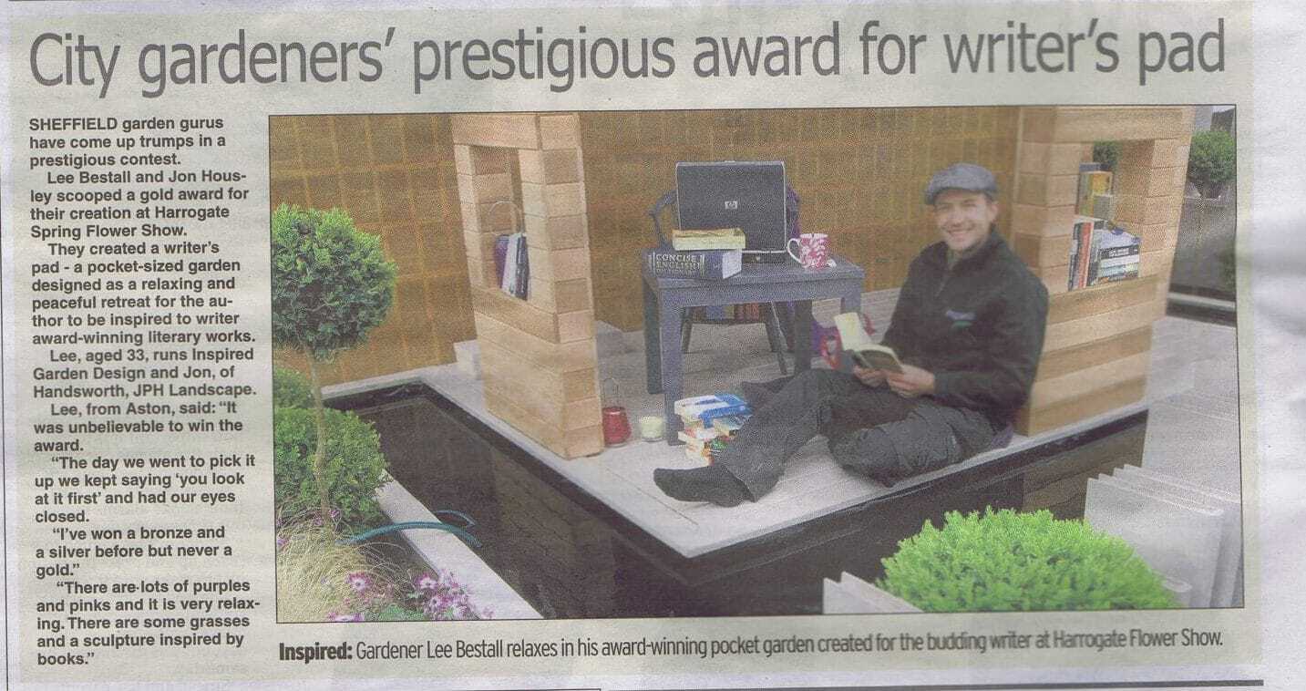 city gardeners' prestigious award for writer's pad